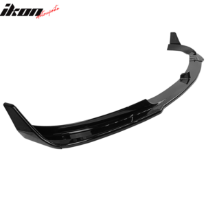 Fits 17-23 Tesla Model 3 V Style Gloss Black Front Bumper Lip Spoiler Kit PP 5PC - Image 4
