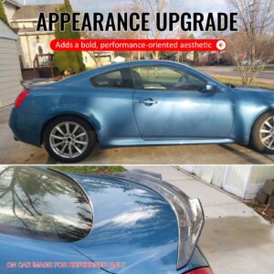 Fits 08-13 INFINITI G37 & 14-15 Q60 Trunk Spoiler Wing Gloss Black PSM Style ABS - Image 5
