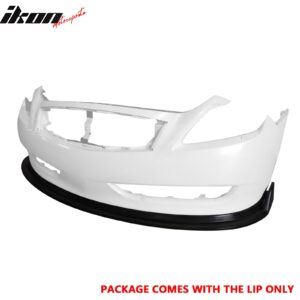 For 07-09 Infiniti G37 2DR MDA V2 Style PU Black Front Bumper Lip Lower Splitter - Image 4