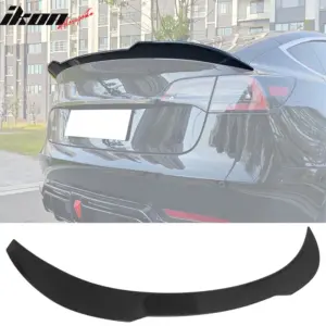Fits 17-25 Tesla Model 3 Performance Rear Trunk Spoiler Wing Carbon Fiber Print - Image 6