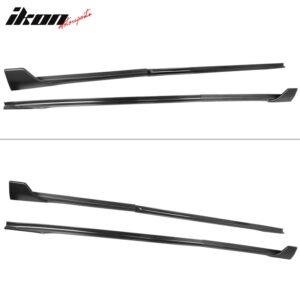 Fits 17-25 Tesla Model 3 V Style 6PCS Side Skirts Extension Panel PP Matte Black - Image 3