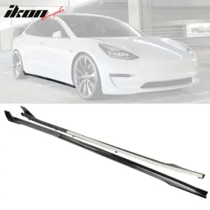 Fits 17-25 Tesla Model 3 V Style Side Skirts Extension Lip Rocker Panel PP 6PCS - Image 6