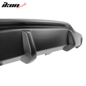 Fits 17-23 Tesla Model 3 V Style Matte Black Rear Lower Bumper Lip Diffuser ABS - Image 4