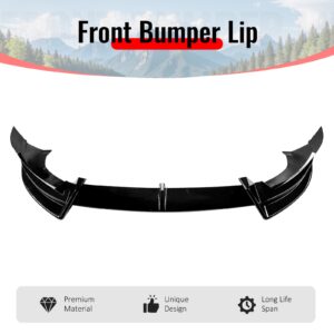 Fits 2026 Tesla Model Y Juniper Premium IKON Front Bumper Lip Gloss Black 3PCS - Image 3