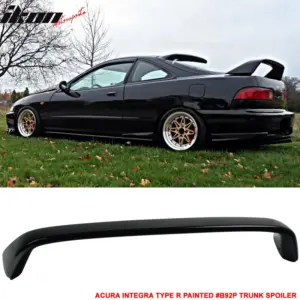 Fits 94-01 Acura Integra DC2 Type R TR Rear Trunk Spoiler Painted #B92P Black - Image 6