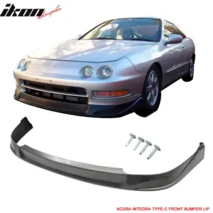 Fits 94-97 Acura Integra Type C Style Front Bumper Lip Spoiler Kit Unpainted PU - Image 6