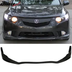 Fits 11-14 Acura TSX Unpainted Black Front Lower Bumper Lip Spoiler Bodykit PU - Image 6