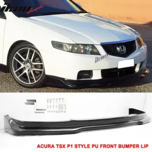 Fits 04-05 Acura TSX P1 Style Front Bumper Lip Spoiler Splitter Unpainted - PU - Image 6