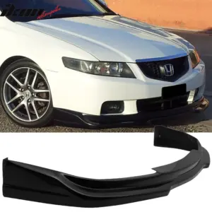 Fits 04-05 Acura TSX P1 Front Bumper Lip Painted #B92P Nighthawk Black Pearl - Image 6