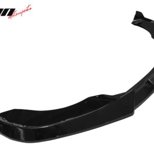 Fits 21-25 Tesla Model S IKON Style Gloss Black Front Bumper Lip Spoiler PP 3PCS - Image 4