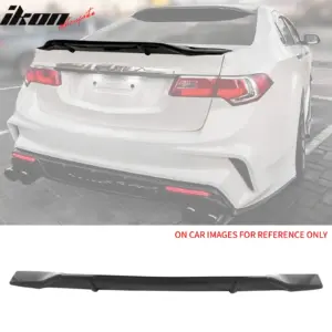 For 09-14 Acura TSX Sedan R Style Rear Trunk Spoiler Wing Carbon Fiber Print ABS - Image 6
