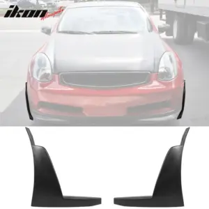 Fits 03-06 Infiniti G35 Coupe N1 Style Front Bumper Lip Splitter Corner Winglets - Image 6