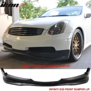 Fits 03-07 Infiniti G35 Coupe 2Dr GT Style Front Bumper Lip Spoiler Unpainted PU - Image 6
