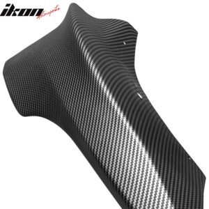 Fits 17-23 Tesla Model 3 Front Bumper Corner Splitters Matte Carbon Fiber Print - Image 4