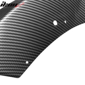 Fits 17-23 Tesla Model 3 Front Bumper Corner Splitters Matte Carbon Fiber Print - Image 5
