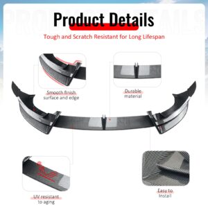 Fits 2026 Tesla Model Y Juniper Premium Front Bumper Lip Carbon Fiber Print 3PCS - Image 4