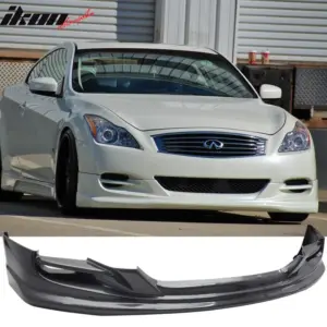 Fits 08-14 Infiniti G37 & Q60 TS Style Unpainted Front Bumper Lip Spoiler PU - Image 6