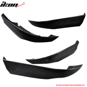 Fits 94-97 Acura Integra 2Dr Coupe Type R Style PU Front + ABS Rear Bumper Lip - Image 3