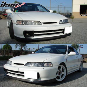 Fits 94-97 Acura Integra Front Bumper Lip Spoiler Splitter Unpainted Black PU - Image 4