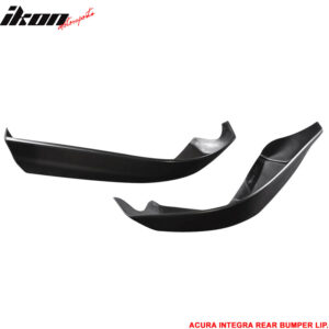 Fits 98-01 Acura Integra Hatchback 2PCS Rear Bumper Lip Apron Splitter Canard PU - Image 3