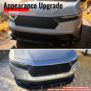 Fits 23-25 Honda Accord IK V4 Style Front Bumper Lip Spoiler Carbon Fiber Print - Image 5