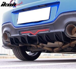 Fits 22-26 Toyota GR86/Subaru BRZ JDM Style Gloss Black PP 2PC Rear Diffuser Fin - Image 4