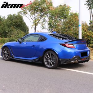 Fit 22-26 Toyota GR86/Subaru BRZ JDM Style 2PC Rear Bumper Aprons PP Gloss Black - Image 3