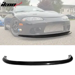 Fits 97-99 Mitsubishi Eclipse Unpainted PU Front Bumper Lip Splitter - DS Style - Image 6