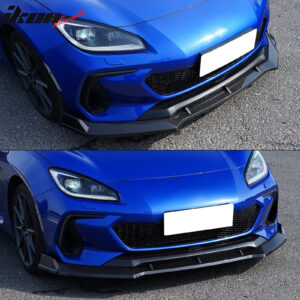 Fits 22-25 Subaru BRZ ZD8 JDM 2 Style Carbon Fiber Print Front Bumper Lip 3PCS - Image 3