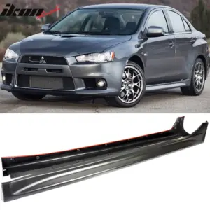 Fits 08-15 Mitsubishi Lancer EVO Side Skirts Extension Pair - PP - Image 6