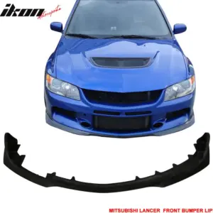 Fits 06-07 Mitsubishi Lancer EVO 9 Ralli Style Unpainted Front Bumper Lip PU - Image 6