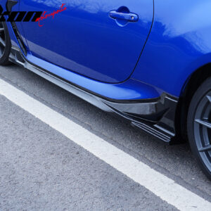 Fit 22-26 Toyota GR86/Subaru BRZ JDM Style 4PC Side Skirts PP Carbon Fiber Print - Image 4