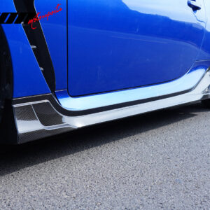Fit 22-26 Toyota GR86/Subaru BRZ JDM Style 4PC Side Skirts PP Carbon Fiber Print - Image 5