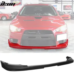 Fits 08-15 Mitsubishi Lancer EVO X OE Style Front Bumper Lip Spoiler Splitter PU - Image 6