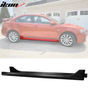 Fits 08-17 Mitsubishi Lancer OE Factory Style Side Skirts Extension Rocker Panel - Image 6