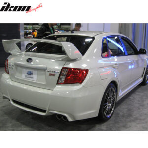 Fits 08-14 Subaru Impreza WRX STI Style Rear Trunk Spoiler Wing Unpainted 3PCS - Image 4