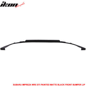 Fits 04-05 Subaru Impreza WRX STI V-Limited Gloss Black Front Bumper Lip Spoiler - Image 3