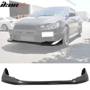 Fits 08-15 Mitsubishi Lancer Evolution EVO 10 X V Style Front Bumper Lip Kit PU - Image 6