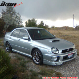Fits 02-03 Subaru Impreza WRX STI V2 Sedan Front Bumper Lip Spoiler Unpainted PU - Image 3