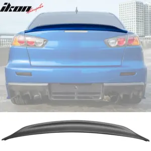Fits 08-17 Mitsubishi Lancer EVO X 10 Sedan RS Style Trunk Spoiler Lip Unpainted - Image 6