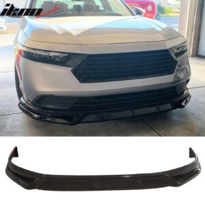 Fits 23-25 Honda Accord 11th Gen IK V4 Front Bumper Lip Splitter Gloss Black - Image 1