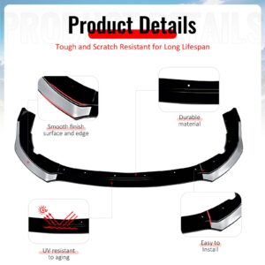 Fits 11-14 Impreza WRX STI IKON Front Bumper Lip Chin Splitter PP Gloss Black - Image 4