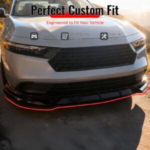 Fits 23-25 Honda Accord 11th Gen IK V4 Front Bumper Lip Splitter Gloss Black - Image 2