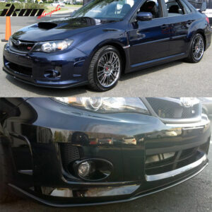 Fits 11-14 Subaru Impreza WRX STI V-Limited Style Front Bumper Lip Gloss Black - Image 3