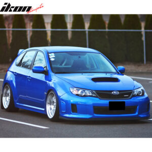 Fits 11-14 Subaru Impreza WRX STI V-Limited Style Front Bumper Lip Gloss Black - Image 4