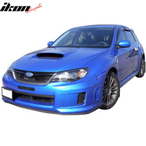 Fits 11-14 Subaru Impreza WRX STI V-Limited Style Front Bumper Lip Gloss Black - Image 5