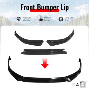 Fits 23-25 Honda Accord 11th Gen IK V4 Front Bumper Lip Splitter Gloss Black - Image 3