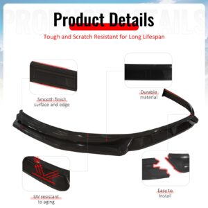 Fits 23-25 Honda Accord 11th Gen IK V4 Front Bumper Lip Splitter Gloss Black - Image 4
