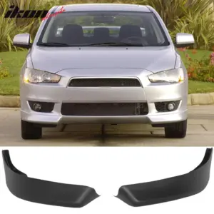 Fits 08-15 Mitsubishi Lancer OE Style Front Bumper Lip Splitter Side Apron PP - Image 6