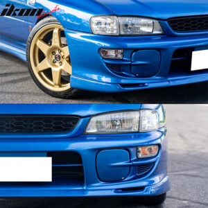Fits 97-01 Subaru Impreza STI Style GC8 Front Bumper Lip Unpainted PU Spoiler - Image 3